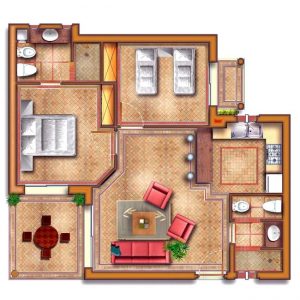Two Bedroom Senior Suite plan