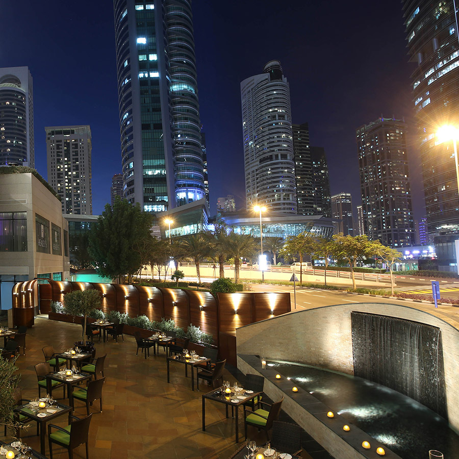 Restaurant terrace in the hotel